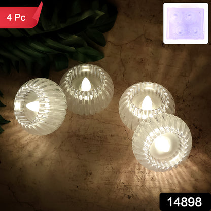 Led Flameless Decorative Candles (4 Pc)