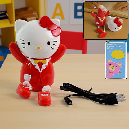 Usb Cartoon Character Mini Table Fan For Kids (1 Pc)