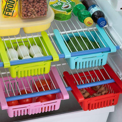 5338 Virgin Freeze Storage Unbreakable Adjustable Multi Color Tray With Extra Storage  Easy To Remove Easy To Clean  Pack Of 4 Tray