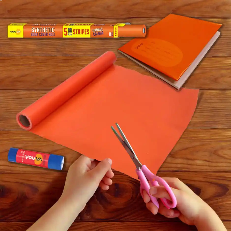 Cover Paper Roll 8 Meters Length x 35.5 Cm Height | Orange