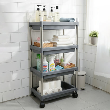 4-layer Rolling Storage Cart With Wheels Set