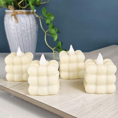 Led Flameless Cube Decorative Candles (24 Pc)