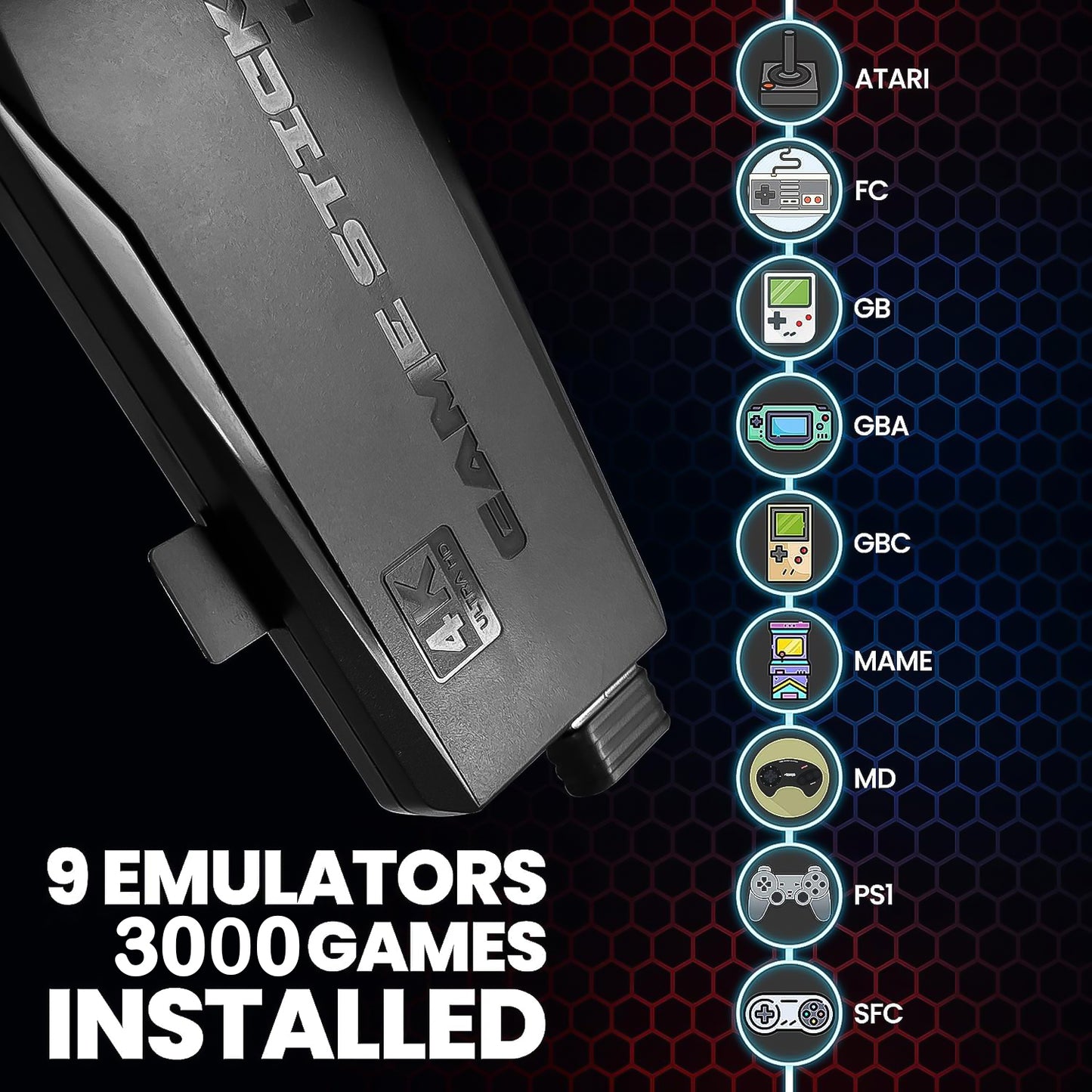 Wireless Controller Gamepad With 10000+ Games 4k Ultra Hd Game Sticks Output And 2.4ghz Wireless Controller Video Games (1 Set)