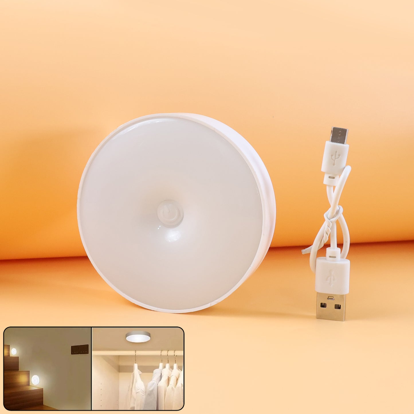 Rechargeable Led Press Button Night Light (1 Pc)