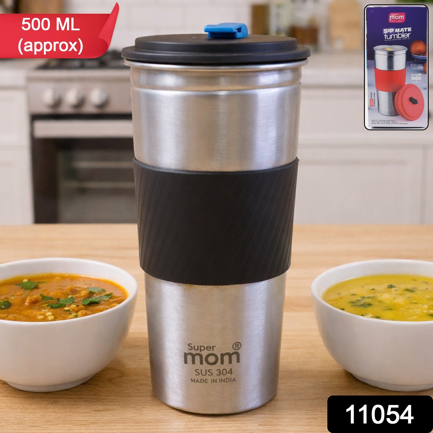 Supermom Stainless Steel Sip Mate Travel Tumbler (Approx. 500 Ml)