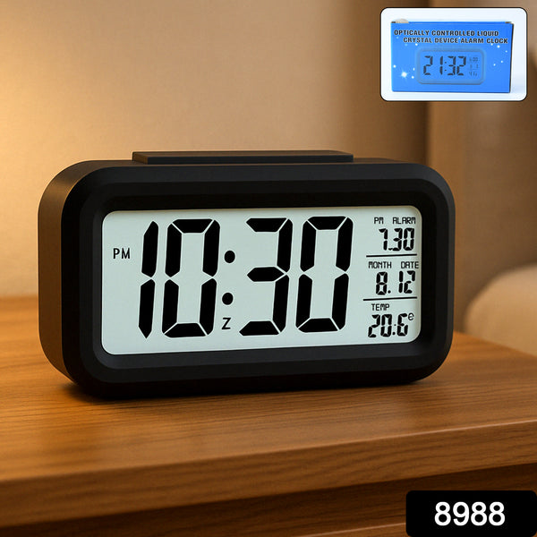 Digital Lcd Alarm Clock With Backlight (1 Pc)