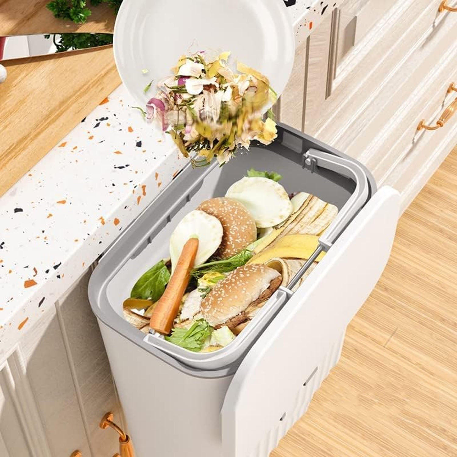 Stylish Plastic Kitchen Dustbin (1 Pc)