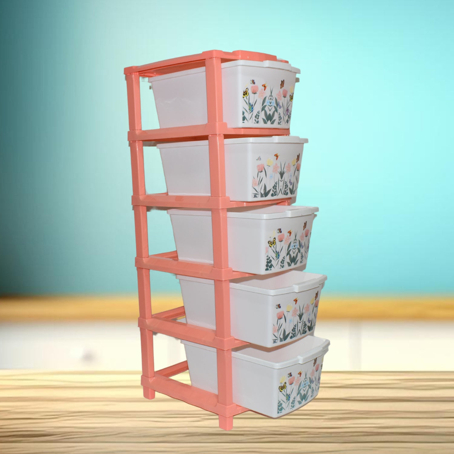 Plastic Smart Wonder Drawer Home Storage  Organization (5 Layer  1 Pc)