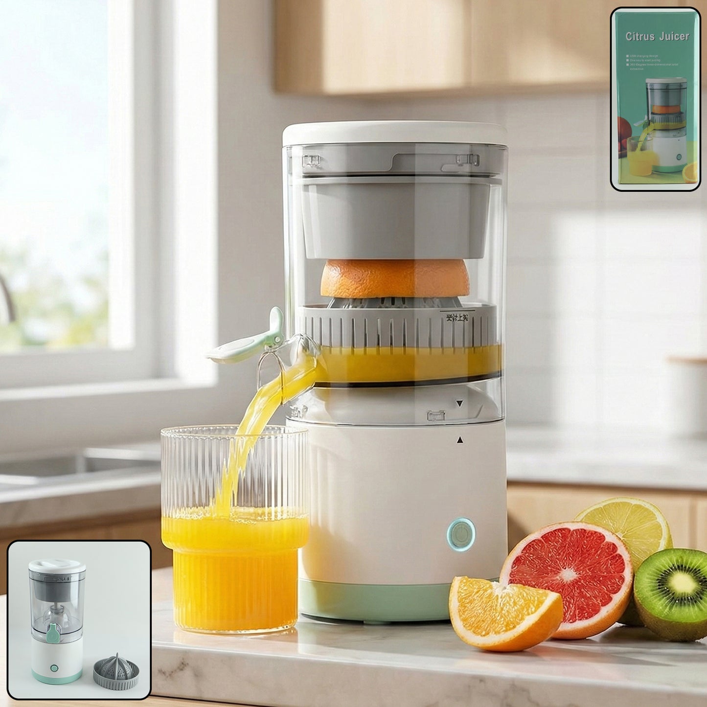 Electric Citrus Juicer For Fresh Fruit Juice Extraction