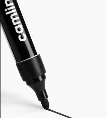 Camlin Permanent Marker - Refillable, Black, 1 pc