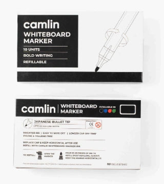 Camlin Permanent Marker - Refillable, Black, 1 pc