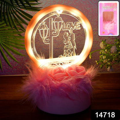 Romantic Round Love Couple Decorative Showpiece (1 Pc)