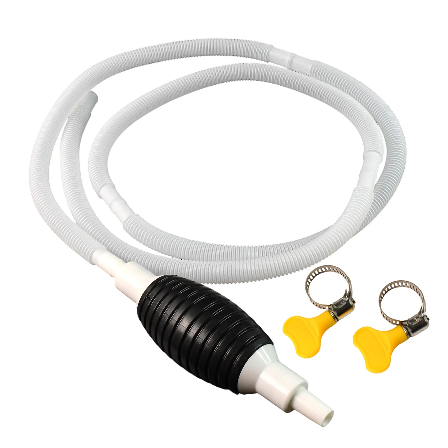 Fuel Transfer Pump Hose With Hand Pump And 2 Hose Clamps