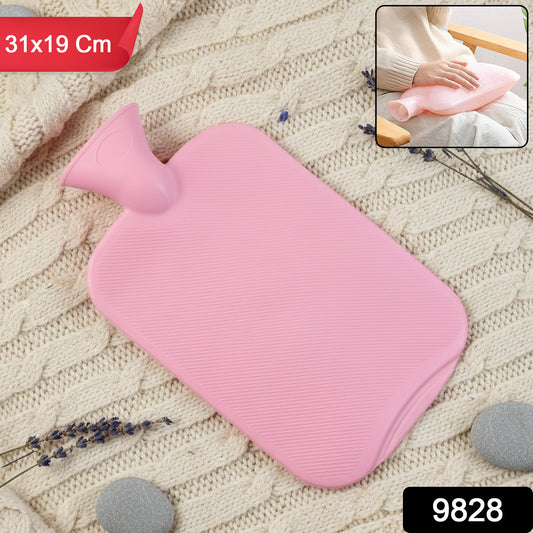 Premium Quality Rubber Hot Water Bag (31 X 19 Cm  1 Pc)