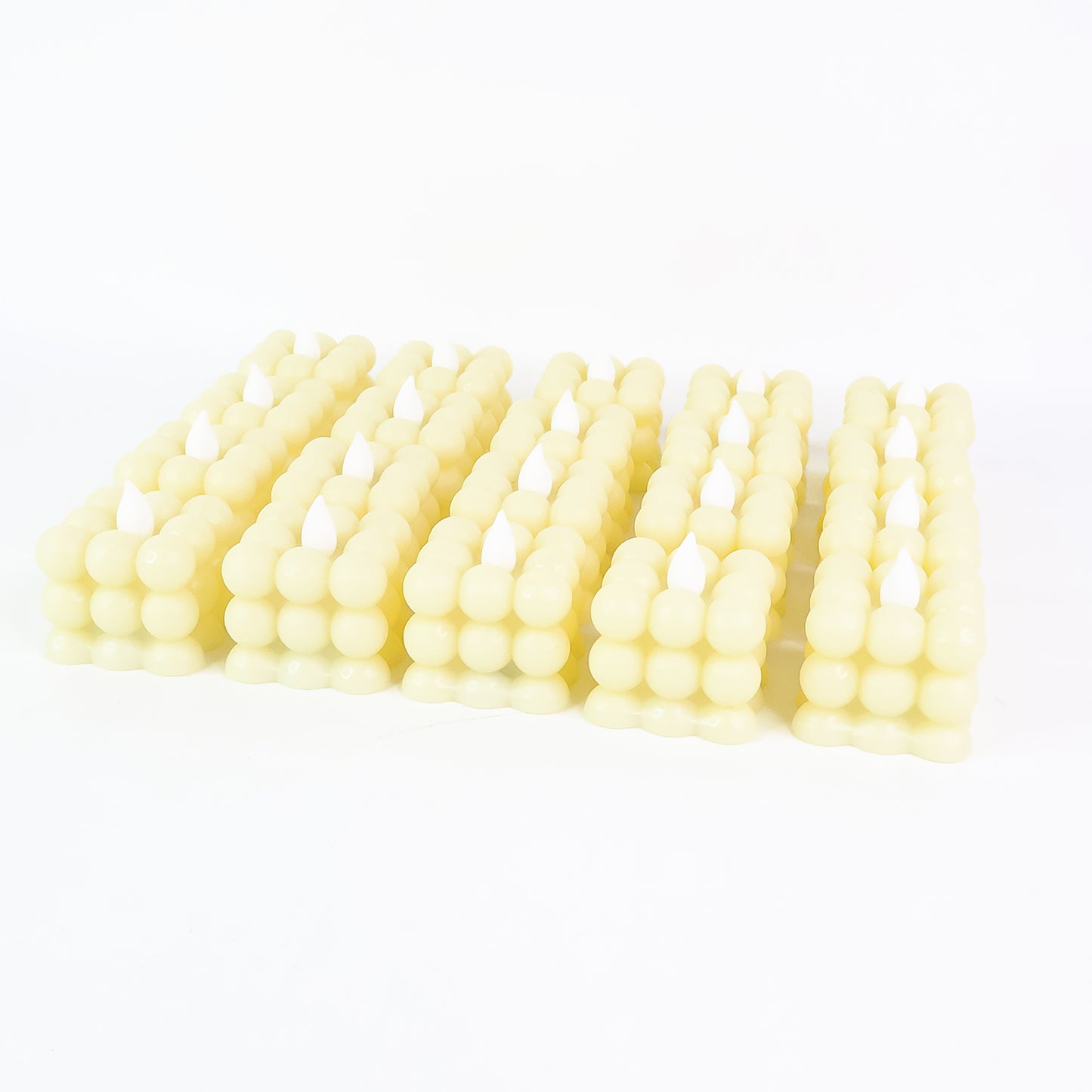 Led Flameless Cube Decorative Candles (24 Pc)