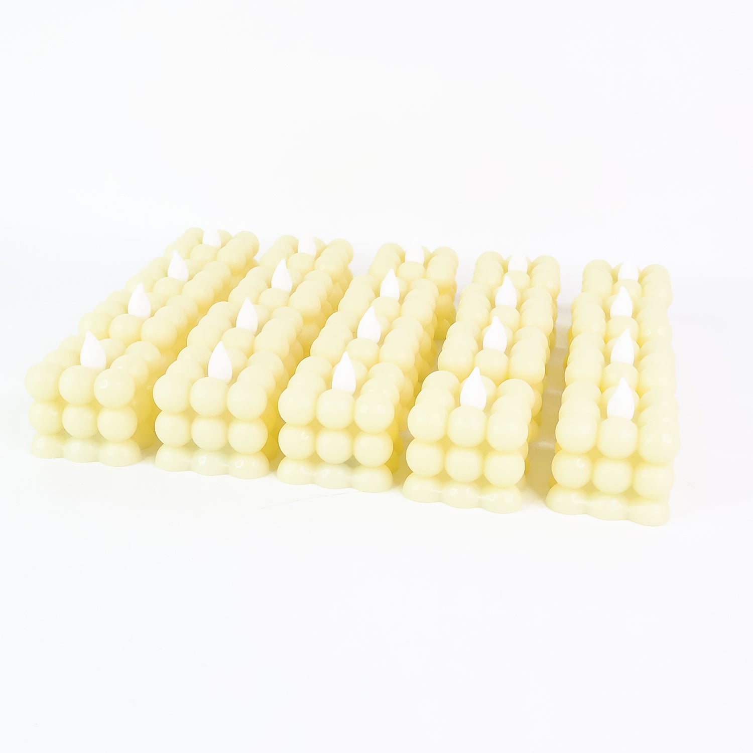 Led Flameless Cube Decorative Candles (24 Pc)