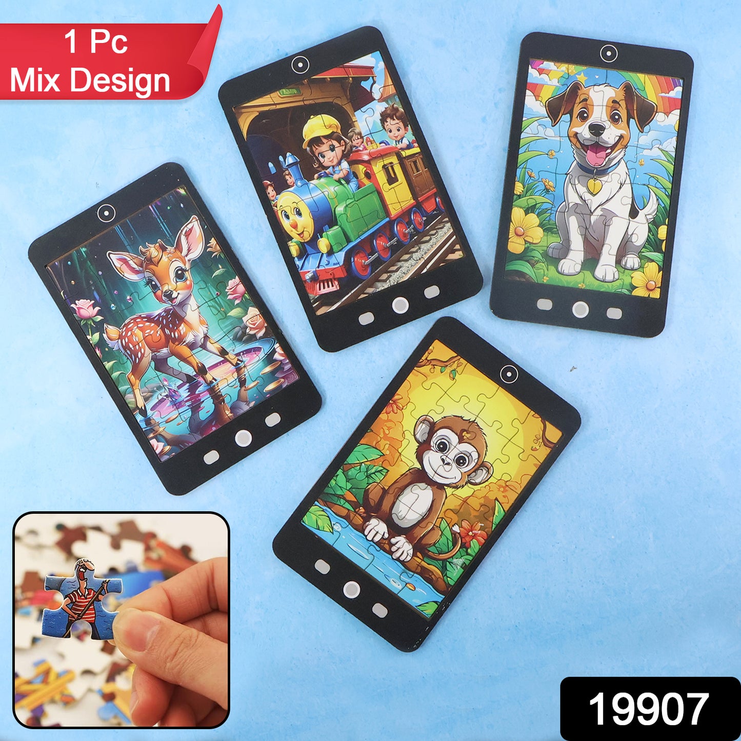 Kids Mini Cartoon Jigsaw Puzzle  1 Pc Mix Design