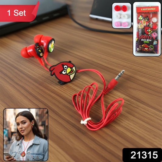 Cartoon Character Wired In-ear Earphones (1 Set)