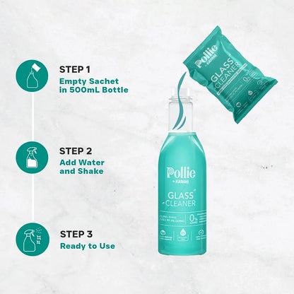 Pollic Kadam Concentrated Glass  Mirror Cleaner Refill Kit With Reusable Spray Bottle