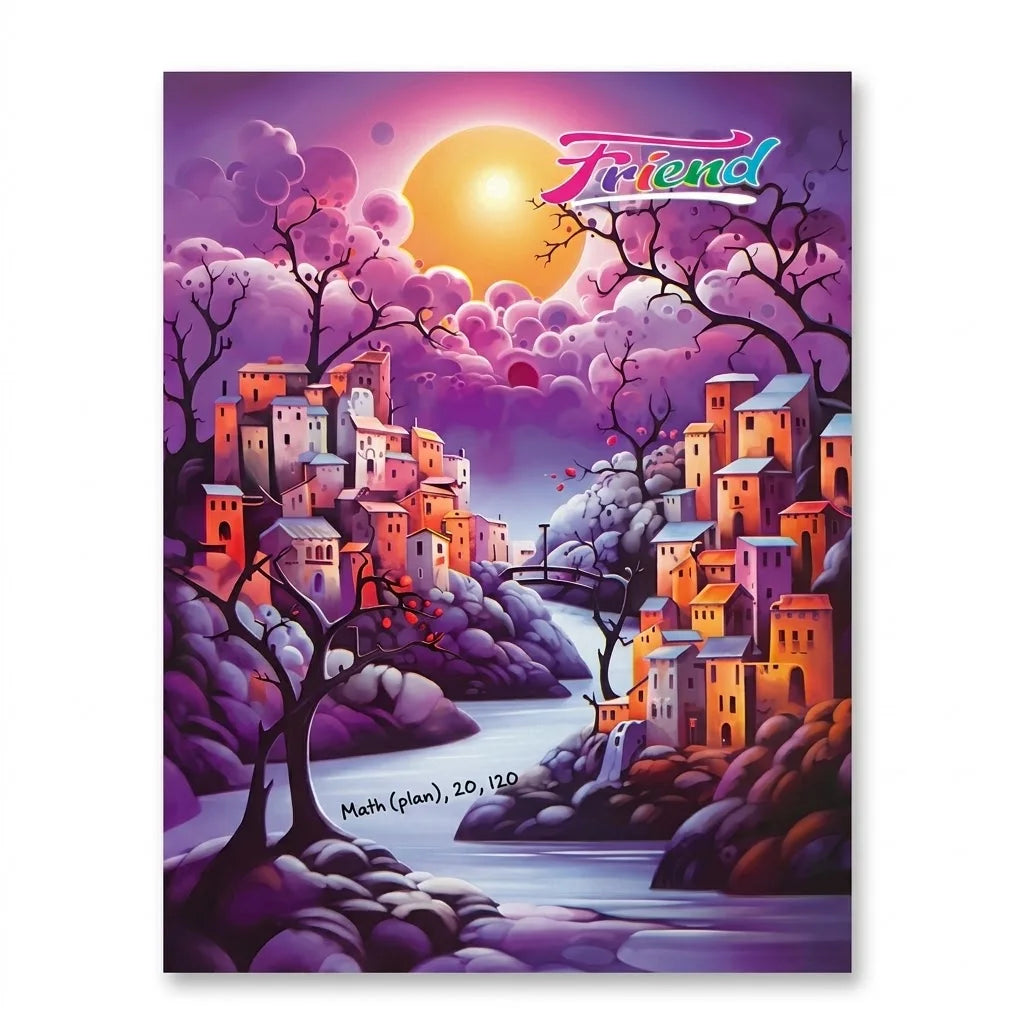 Friend Plain Maths Notebook / Copy for Students, 120 Pages