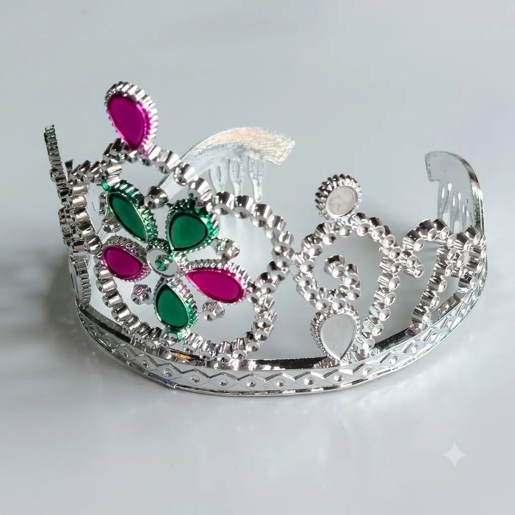 Kids Princess Crown Tiara for Girls, Silver