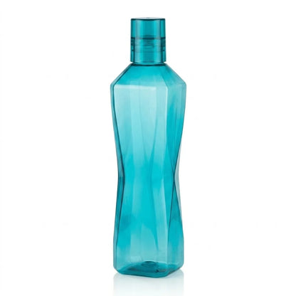 Aqua Blue Diamond-Cut Reusable Water Bottle, 1 L
