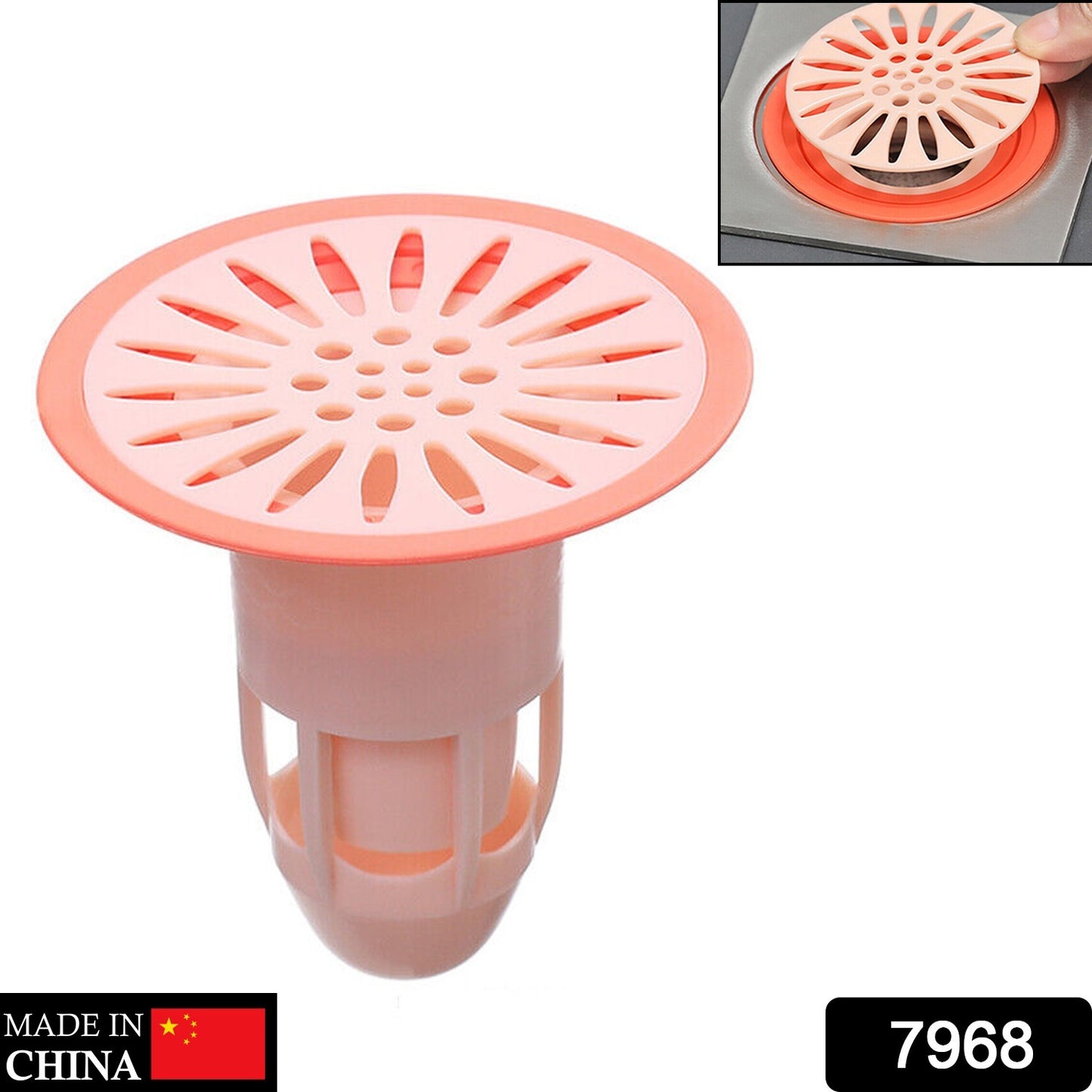 7968 Deodorant Floor Drain Core Silicone Drain Stopper Insectproof Anti-odor Hair Trap Plug Trap For Kitchen Bathroom Toilet