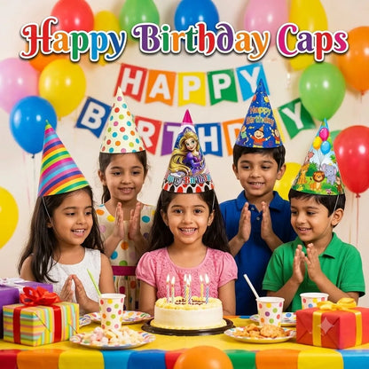 Happy Birthday Caps for Kids, 5 pcs