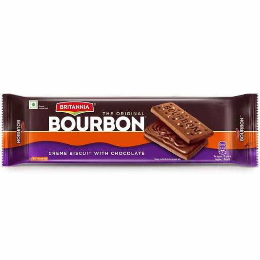Britannia The Original Bourbon Creme Biscuit - With Chocolate, 160 g