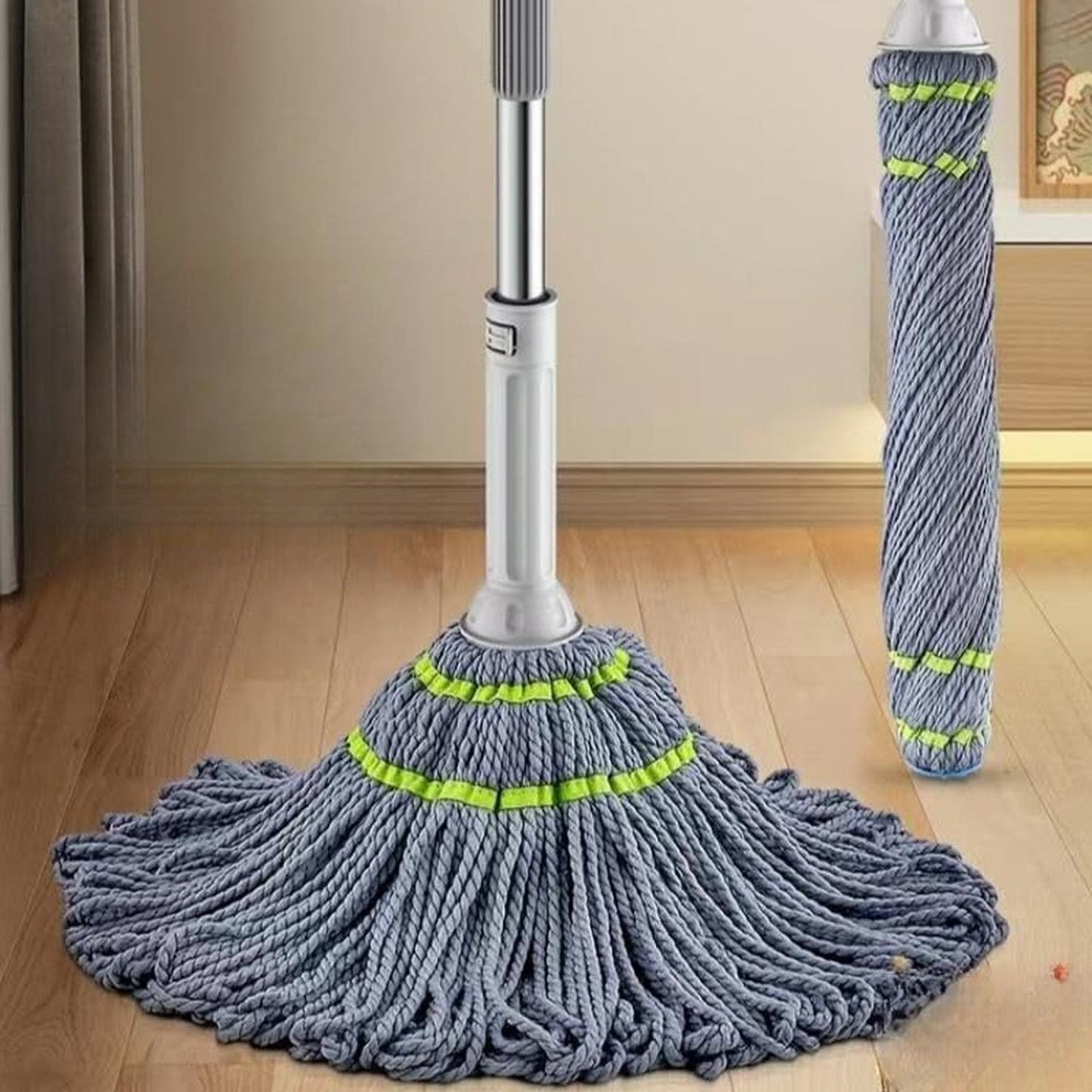 Squeeze Twist Mop Self Wringing Mop Stainless Steel Handle (1 Pc)