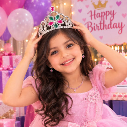 Kids Princess Crown Tiara for Girls, Silver