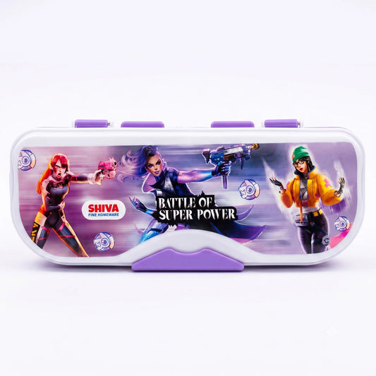 Shiva Action Theme Pencil Case for Kids - Battle of Super Power