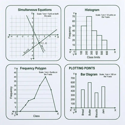 Peacock Big Graph Notebook / Copy for Students, 32 Pages