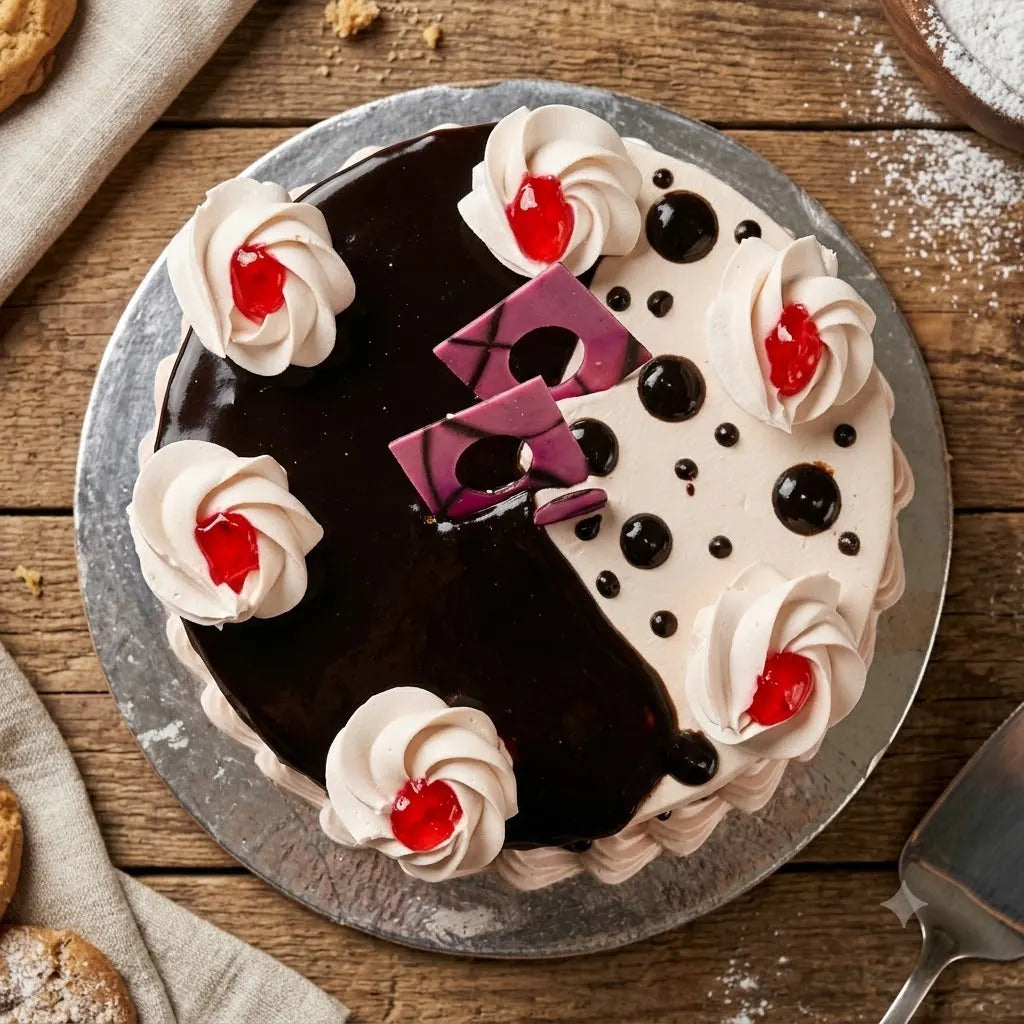 Choco Vanilla Birthday Cake, 1 Pound