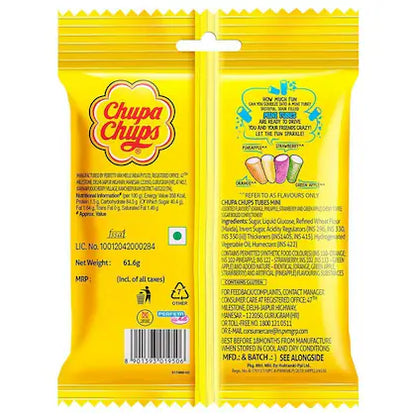 Chupa Chups Mixed Fruit Flavours Soft & Chewy Sour Bites, 61.6 g
