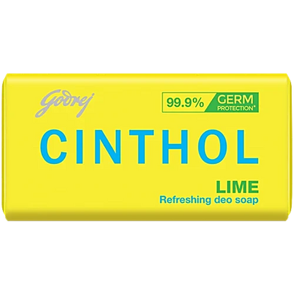 Cinthol Refreshing Deo Lime Bath Soap, 99.9% Germ Protection, 75 g