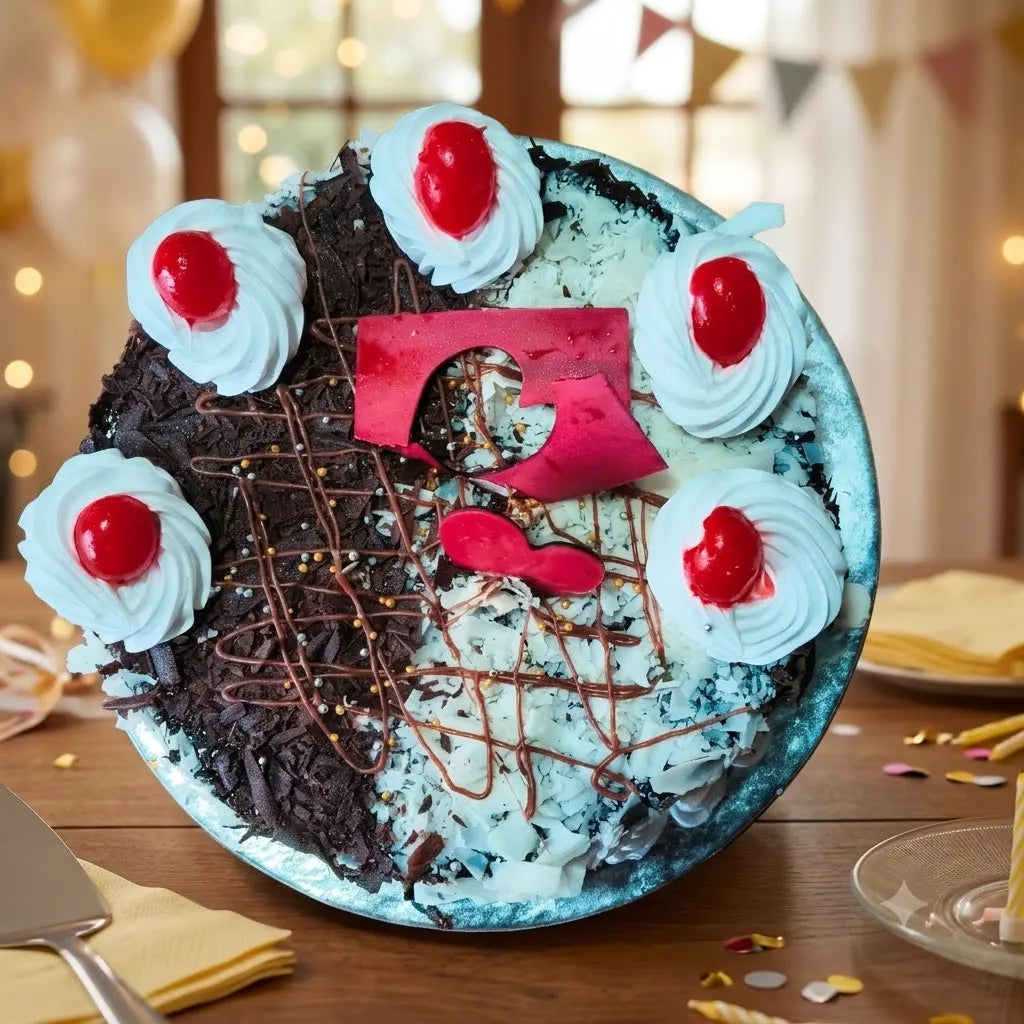 Black & White Forest Birthday Cake, 1 Pound