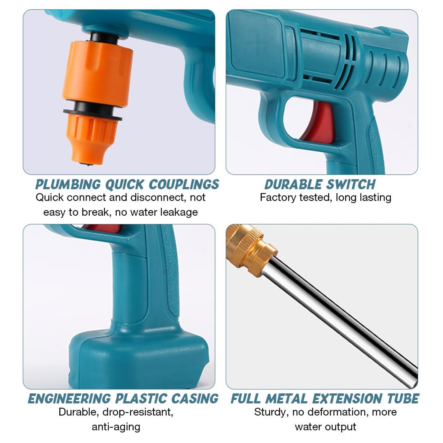 88vf Car Washer Gun Wireless High Pressure Washer Water Spray Gun (1 Set)