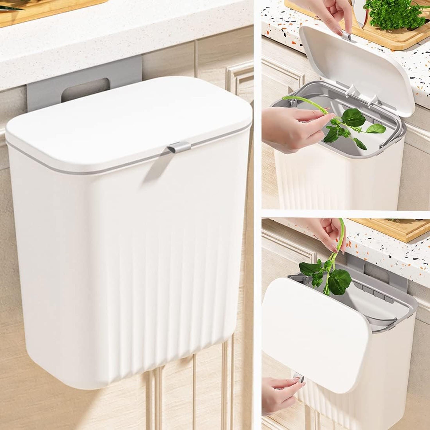 Stylish Plastic Kitchen Dustbin (1 Pc)