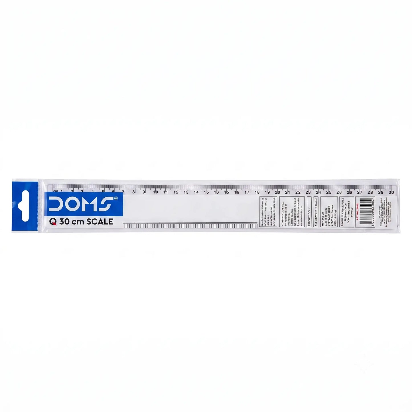 Doms Transparent Plastic Scale, 30 cm