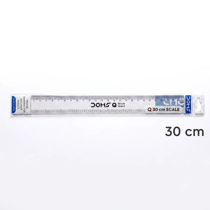 Doms Transparent Plastic Scale, 30 cm