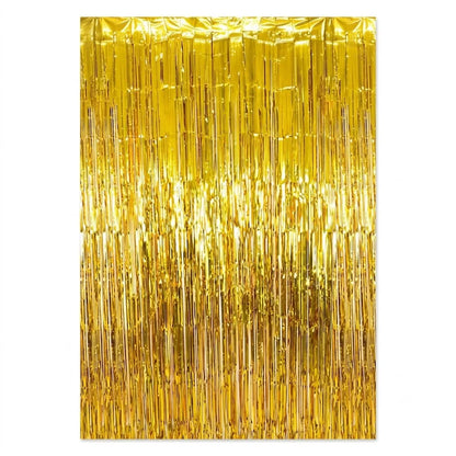 Foil Fringe Curtain, Golden