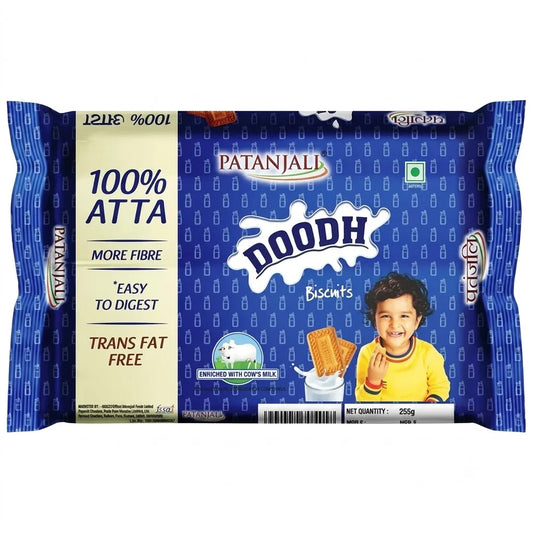 Patanjali Doodh Atta Biscuits, 255 g Pouch