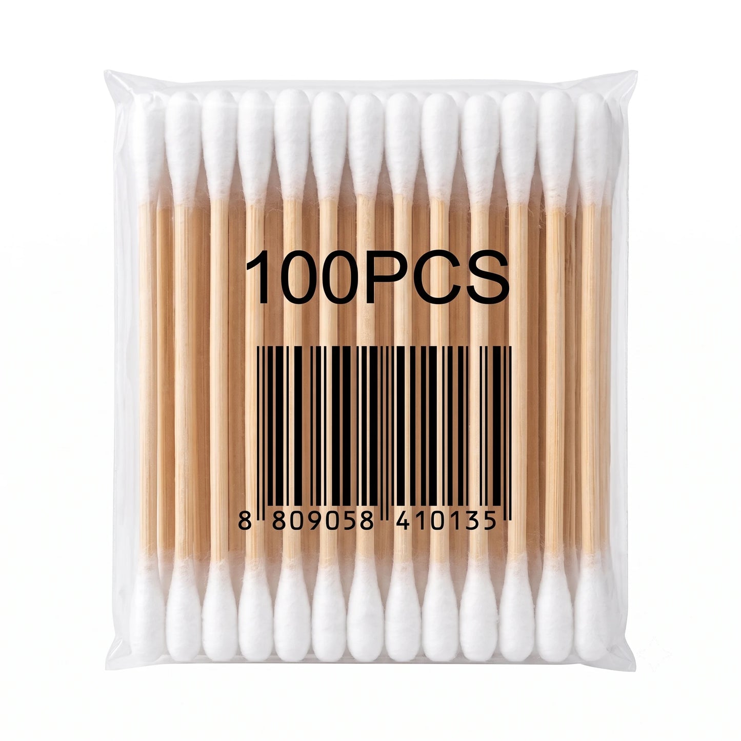 Wooden Cotton Swabs for Ear Cleaning & Everyday Use, 100 pcs