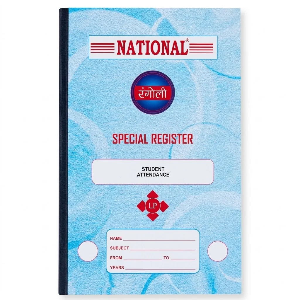 National Rangoli Student Daily Attendance Register Book for School, College & Coaching Centers, 48 Pages