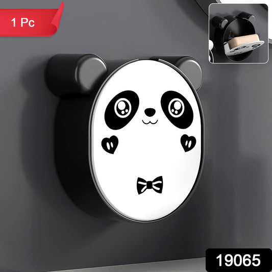 Plastic Cute Panda Soap Box  Wall Mounted Flip-top Drain Soap Case (1 Pc)