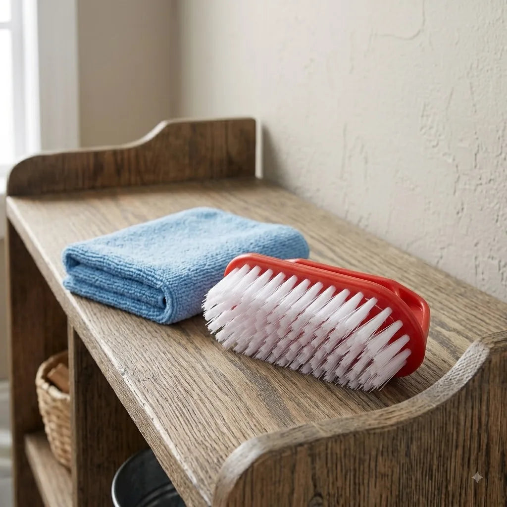 Premium Ergonomic Scrub Brush for Laundry & Household Cleaning