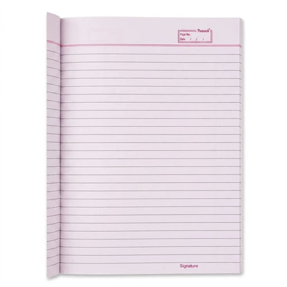Peacock Executive Long Bound Exercise Book (Long Notebook Diary) for School, College and Office Use, 192 Pages