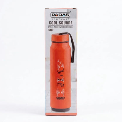 PARAS Homeware Cool Square Insulated Water Bottle, 500 ml