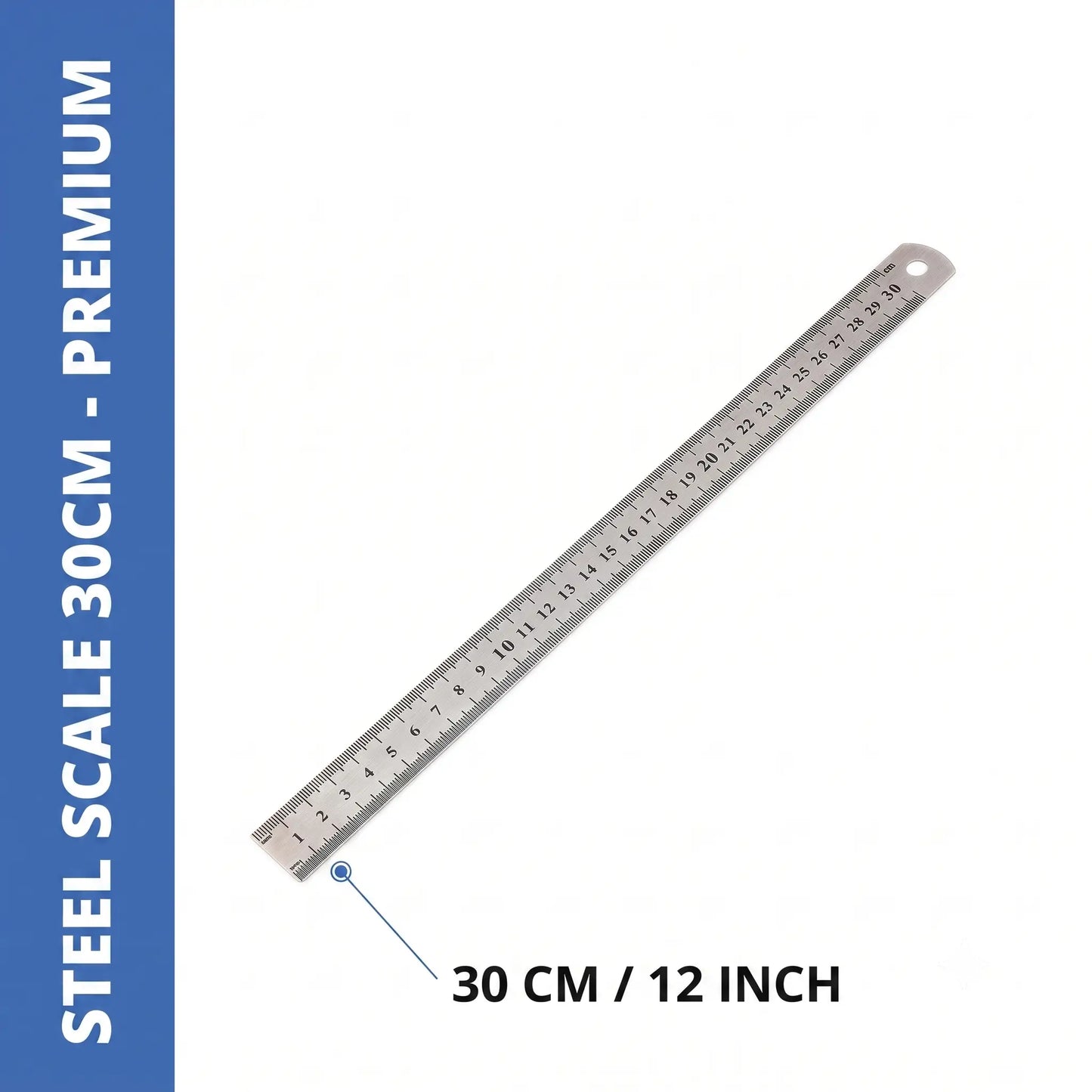 Premium Steel Scale, 30 cm